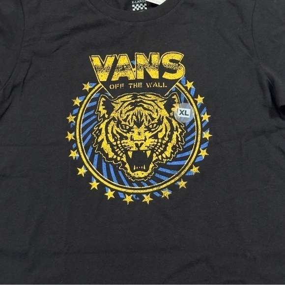 Vans Blaster Cat Black Short Sleeve Tee Size X-Large Women - Picture 3 of 8